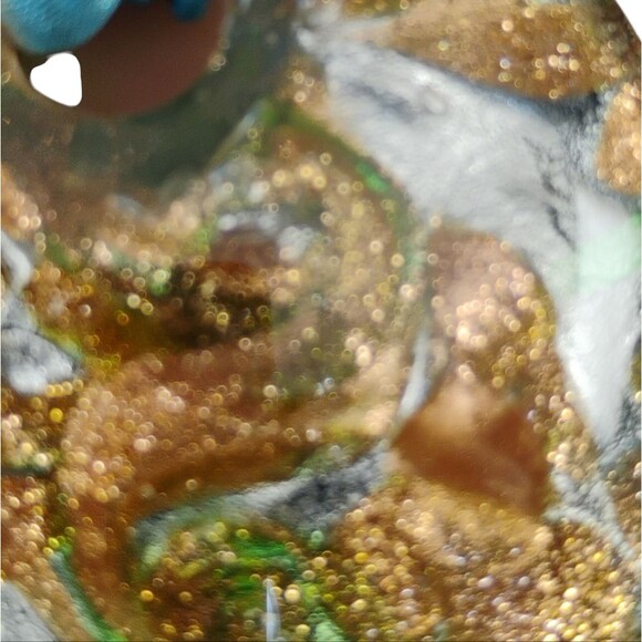 ART GLASS PENDANT NECKLACE ROPE CIRCLE HEART SWIRL GLITTER HANDMADE - Picture 14 of 15